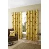 Fusion Yellow Pheasant Eyelet Curtains