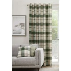 Fusion Green Balmoral Check Eyelet Curtains -Fusion Shop unnamed file 162
