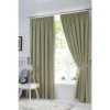 Fusion Green Dijon Pencil Pleat Curtains