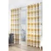 Fusion Yellow Balmoral Check Eyelet Curtains