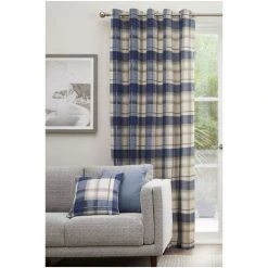 Fusion Blue Balmoral Check Eyelet Curtains 7 Fusion Blue Balmoral Check Eyelet Curtains -Fusion Shop unnamed file 218