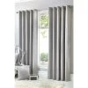 Fusion Silver Sorbonne Eyelet Curtains