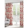 Fusion Red Lennox Eyelet Curtains