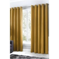 Fusion Yellow Sorbonne Eyelet Curtains -Fusion Shop unnamed file 264