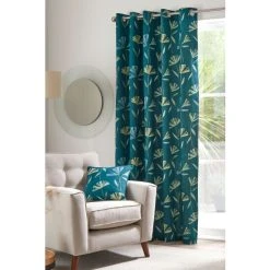 Fusion Green Dacey Eyelet Curtains
