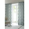 Fusion Duck Egg Blue Woodland Trees Jacquard Lined Eyelet Curtains