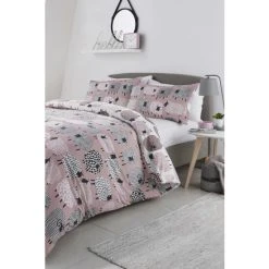Fusion Pink Dotty Sheep Duvet Cover And Pillowcase Set