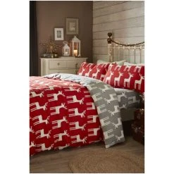 Fusion Grey Christmas Reindeer Brushed Cotton Duvet Cover And Pillowcase Set -Fusion Shop unnamed file 426
