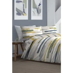 Fusion Green Clifton Duvet Cover And Pillowcase Set