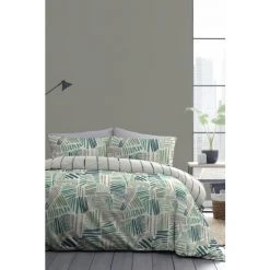 Fusion Green Mona Duvet Cover And Pillowcase Set