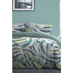 Fusion Green Akito Duvet Cover And Pillowcase Set