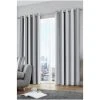 Fusion Grey/White Whitworth Stripe Lined Eyelet Curtains