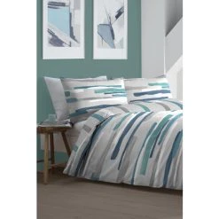Fusion Green Clifton Duvet Cover And Pillowcase Set