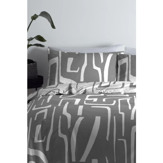 Fusion Grey Aria Duvet Cover And Pillowcase Set 3 Fusion Grey Aria Duvet Cover And Pillowcase Set - Image 3