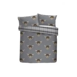 Fusion Grey Highland Cow Easy Care Duvet Cover And Pillowcase Set -Fusion Shop unnamed file 573