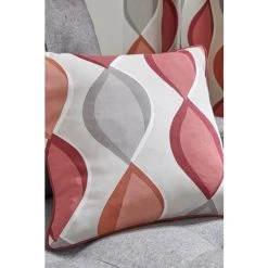 Fusion Red Lennox Square Cushion
