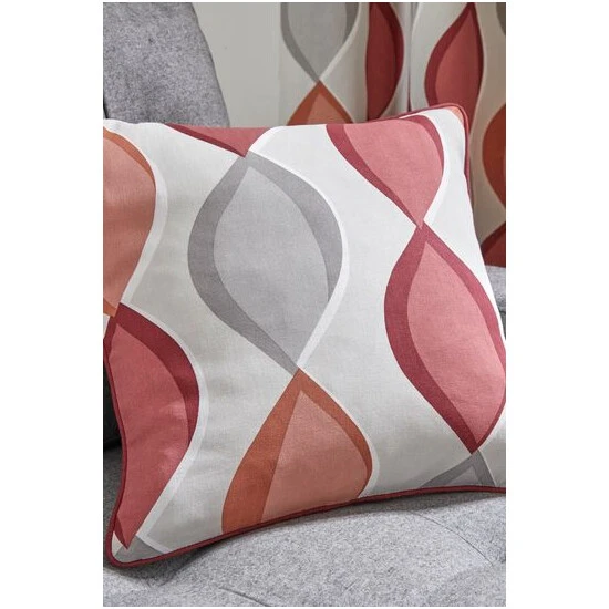 Fusion Red Lennox Square Cushion 2 Fusion Red Lennox Square Cushion - Image 2