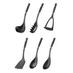 Fusion Set Of 6 Black Nylon Utensils -Fusion Shop unnamed file 770