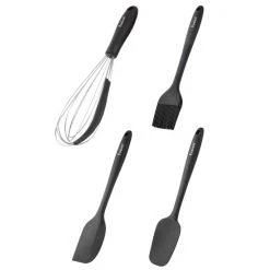 Fusion Set Of 3 Black Silicone Tools & Whisk -Fusion Shop unnamed file 785