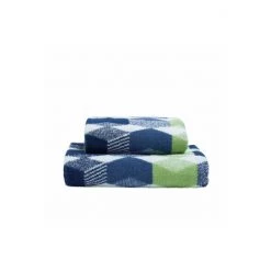 Fusion Blue Hexagon Jacquard Towel -Fusion Shop unnamed file 848